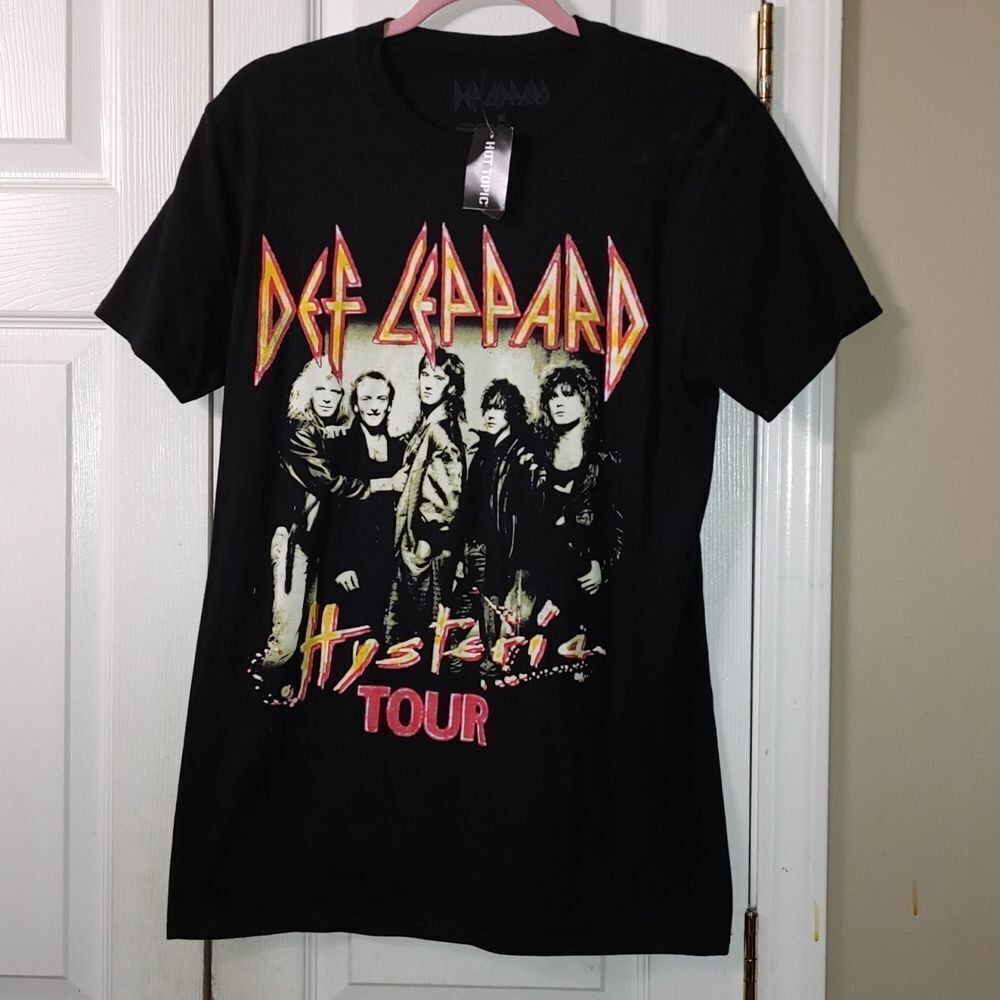 Def Leppard  Hysteria Tour  black t shirt  Sz M NWT